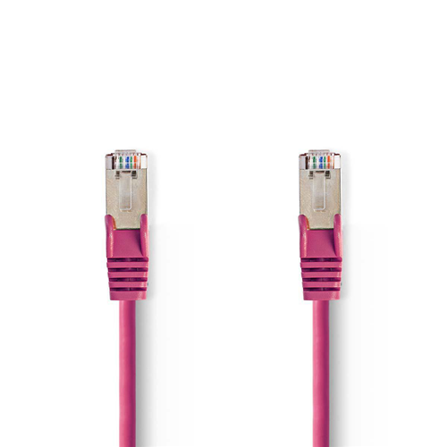 Cable de red Cat 5e SF/UTP | Macho rj45 - macho rj45 | 1.0 m | Rosa