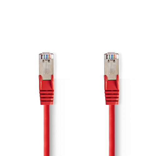Câble réseau Cat 5E SF / UTP | Mâle RJ45 - mâle RJ45 | 0,5 m | Rouge