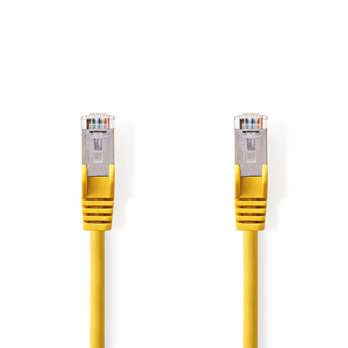 Câble réseau Cat 5E SF / UTP | Mâle RJ45 - mâle RJ45 | 15 m | Jaune