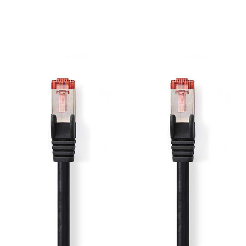 Network cable Cat 6 S/FTP | Male RJ45 - Male RJ45 | 1.5 m | Black