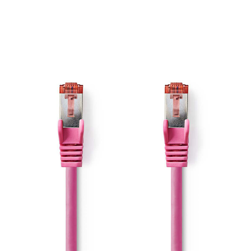 Netzwerkkabelkatze 6 s/ftp | Männlicher RJ45 - männlicher RJ45 | 1,0 m | Rose