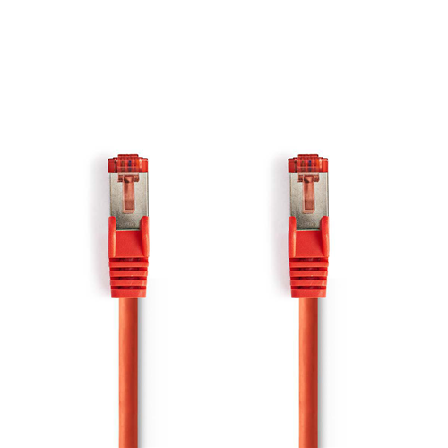 Network cable Cat 6 S/FTP | Male RJ45 - Male RJ45 | 10 m | Red