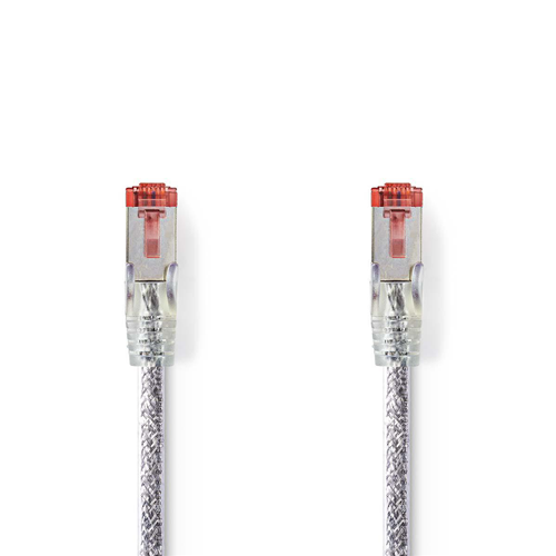 Netzwerkkabelkatze 6 s/ftp | Männlicher RJ45 - männlicher RJ45 | 1,5 m | Transparent
