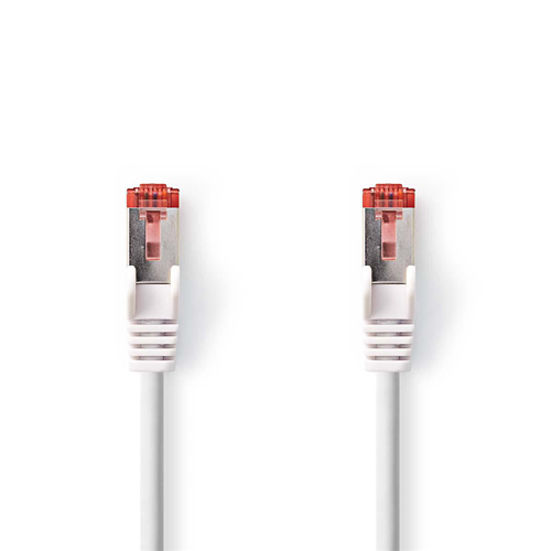 Netzwerkkabelkatze 6 s/ftp | Männlicher RJ45 - männlicher RJ45 | 1,0 m | Weiß