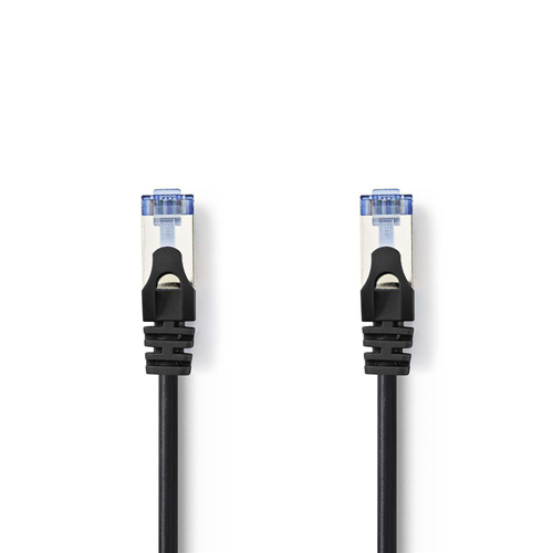 Netzwerkkabelkatze 6A SF/UTP | Männlicher RJ45 - männlicher RJ45 | 5,0 m | Schwarz