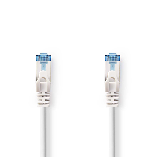 Câble réseau CAT 6A SF / UTP | Mâle RJ45 - mâle RJ45 | 1,0 m | Blanc