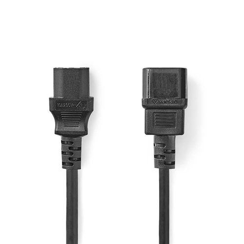 Cable de alimentación | IEC-320-C14-IEC-320-C13 | 5.0 m | Negro