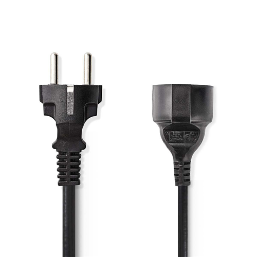 Power cable | Schuko Male - Schuko Female | 3.0 m | Black
