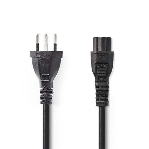 Power cable | Type j (CH)-IEC-320-C5 | 2.0 m | Black