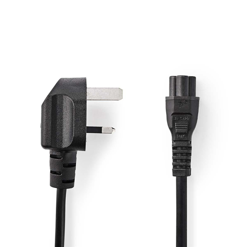 Power cable | Type G Spina (UK)-IEC-320-C5 | 3.0 m | Black