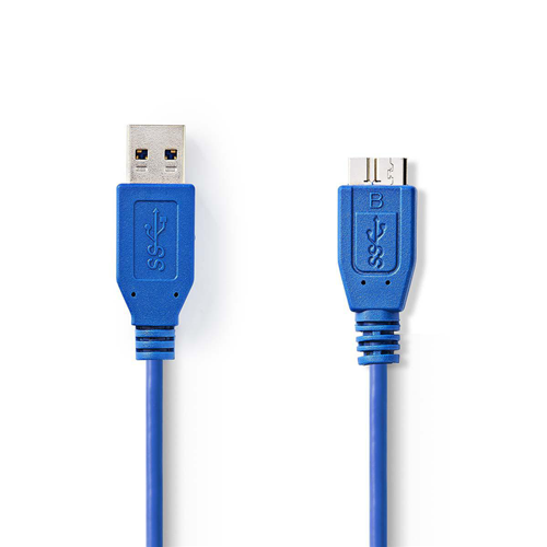 Câble USB 3.0 | Mâle - Micro B mâle | 2,0 m | Bleu