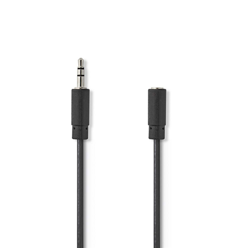 Stereo audio cable | 3.5 mm male - 3.5 mm female | 3.0 m | Black