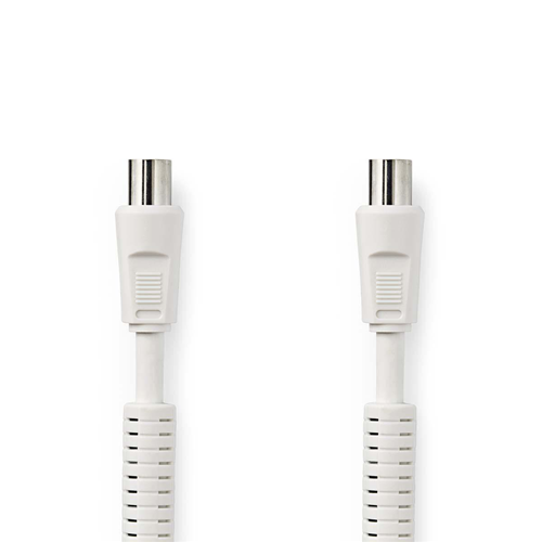 Câble coaxial 100 dB | IEC (coaxial) mâle - IEC (coaxial) femelle | 3,0 m | Blanc