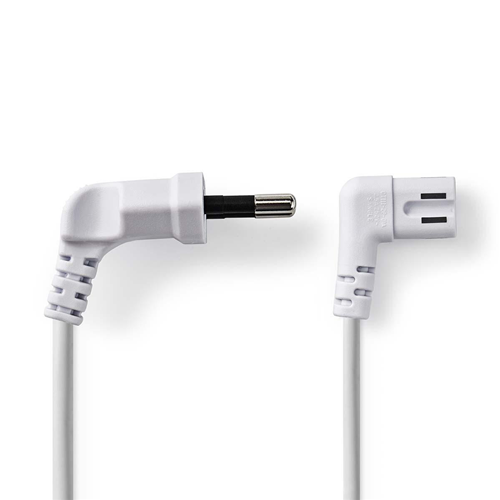 Câble d'alimentation | Plug-IEC-320-C7 EURO | 2,0 m | Blanc