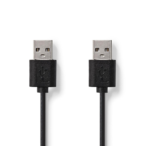 USB 2.0 Kabel | Männlich - männlich | 1,00 m | Schwarz