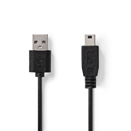 USB 2.0 Kabel | Männlich - 5 -pin männlich mini | 1,0 m | Schwarz