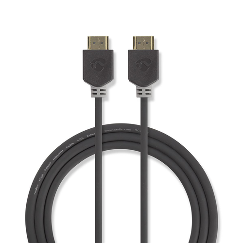 HDMI ™ cable at very high speed | HDMI ™ connector - HDMI ™ connector | 1 m | Anthracite