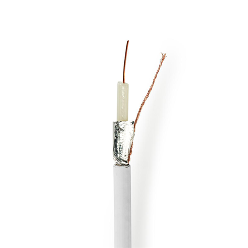 Cable coaxial | Coaxial 12 | 25.0 m | Paquete de regalos | Blanco