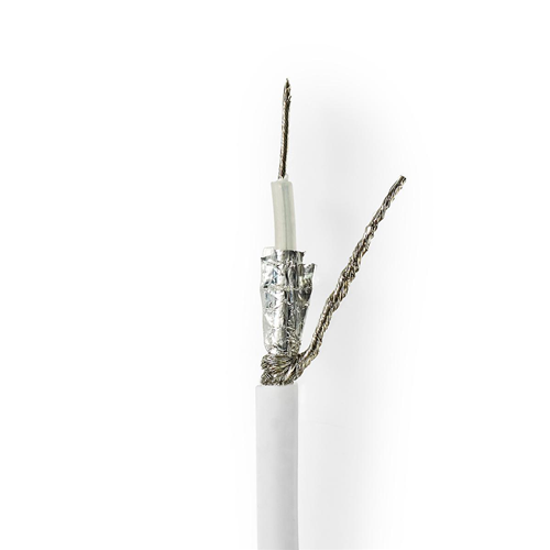 Coaxial cable | RG58CU | 50.0 m | Gift package | White