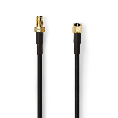 Cable de antena HSR-200 | SMA masculino - SMA femenina | 10.0 m | Negro