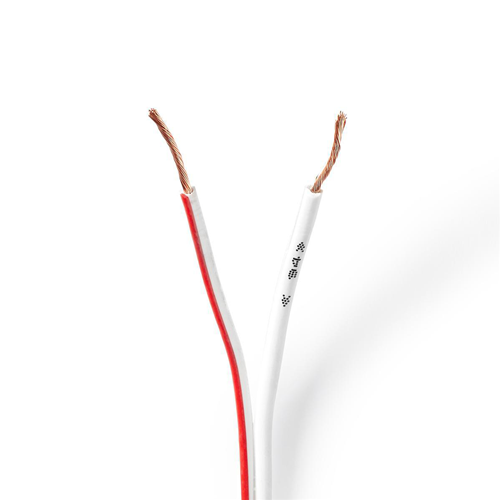 Speaker cable | 2x 0.75 mm2 | 100 m | Coil | White