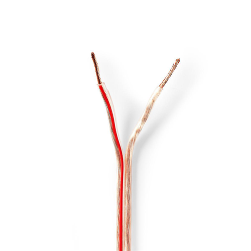 Câble de haut-parleur | 2x 1,50 mm2 | 50,0 m | Bobine | Transparent