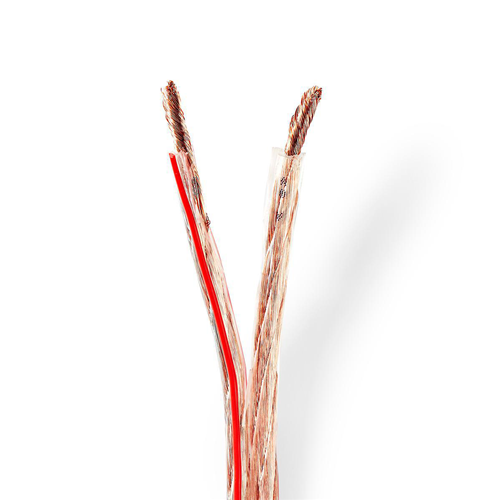 Speaker cable | 2x 6.00 mm2 | 100 m | Coil | Transparent