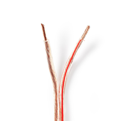 Speaker cable | 2x 4.00 mm2 | 15.0 m | Coil | Transparent