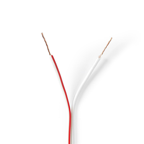 Speaker cable | 2x 0.35 mm2 | 100 m | Roller shuttle | White