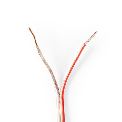 Cavo per Altoparlante | 2x 0,75 mm2 | 15,0 m | Avvolgibile | Trasparente