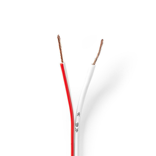 Speaker cable | 2x 0.75 mm2 | 25.0 m | Rolling | White