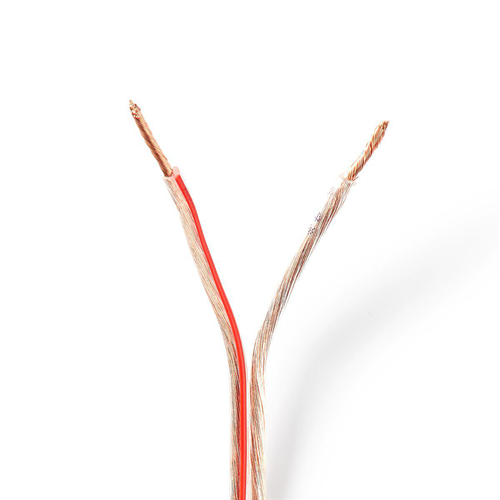 Speaker cable | 2x 1.50 mm2 | 15.0 m | Rolling | Transparent