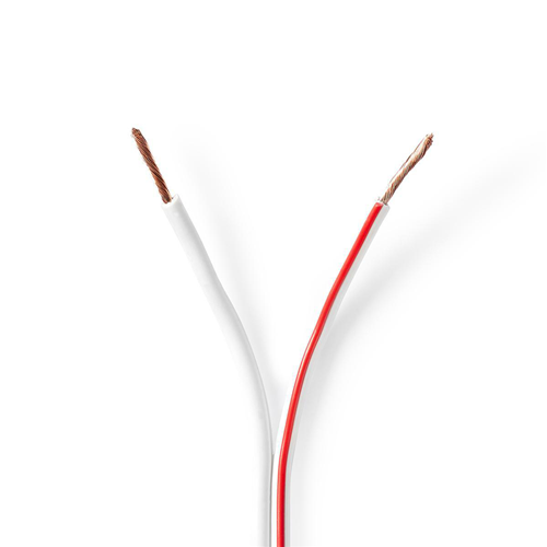 Cable de altavoz | 2x 1.50 mm2 | 100 m | Rolling | Blanco