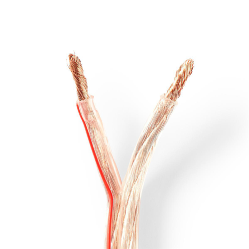Cable de altavoz | 2x 6.00 mm2 | 100 m | Rolling | Transparente