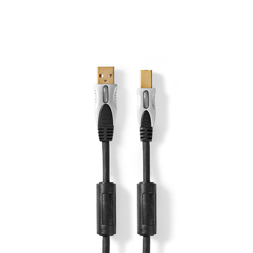 Cable USB 2.0 | Un macho - b macho | 1.80 m | Antracita
