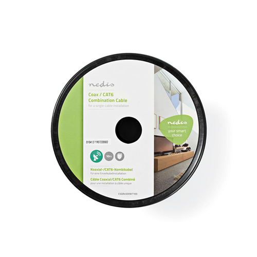 Cable combinado coaxial/Cat6 | 10.0 m