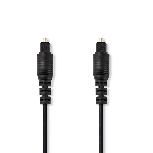 Cable de audio óptico | Toslink masculino | Toslink masculino | 1.0 m | Negro