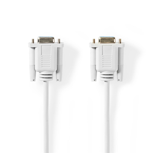 Cable de módem nulo | 9 pin d-su mujer | 9 pin d-su mujer | 2.0 m | Marfil