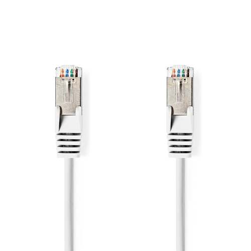 SF/UTP CAT6A -Netzwerkkabel | Männlicher RJ45 | Männlicher RJ45 | 7,5 m | Weiß