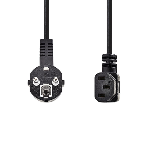 Power cable | Male Schuko | IEC-320-C13 | 2.0 m | Black