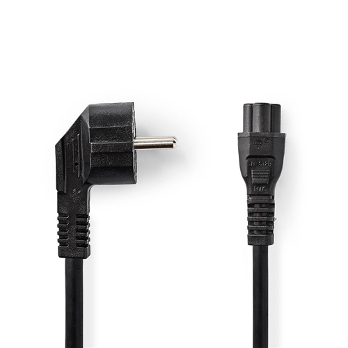Stromkabel | Männliches schuko | IEC-320-C5 | 2,0 m | Schwarz