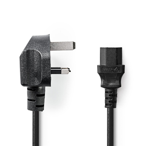 Cable de alimentación | Tipo G Spina (Reino Unido) | IEC-320-C13 | 3.0 m | Negro
