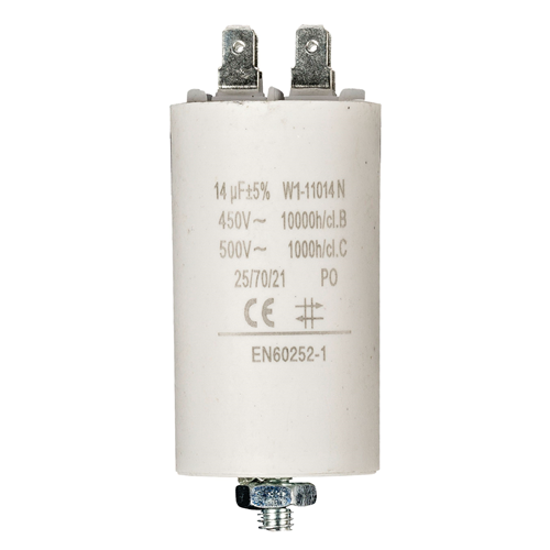 Condenser 14.0uf / 450 V + aarde