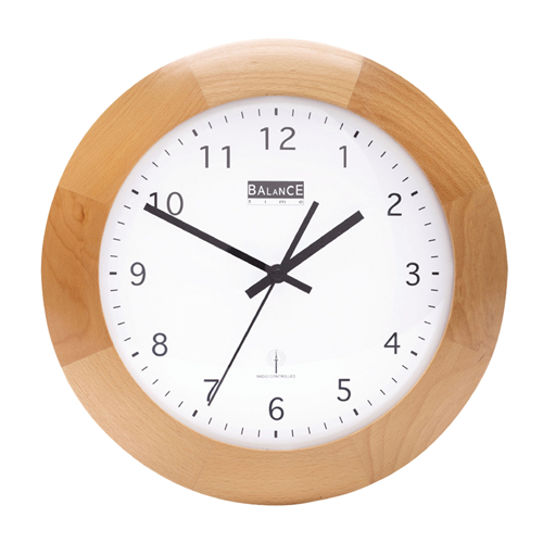 Radio-Controlled Orologio da Parete 32 cm Analogico Marrone/Bianco