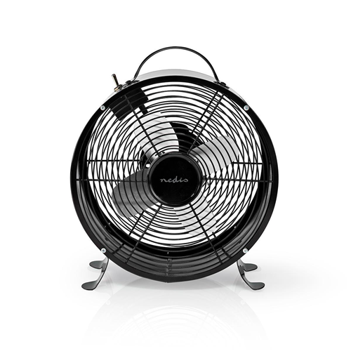 Ventilateur de table Rétro | 25 cm de diamètre | 2 vitesse | Noir