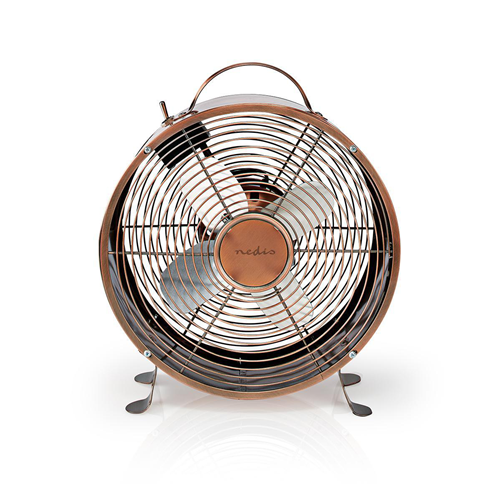 Ventilatore da Tavolo Rétro | Diametro di 25 cm | 2 Velocità | Rame