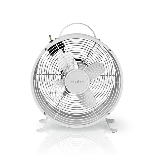 Rétro table fan | 25 cm diameter | 2 speed | White