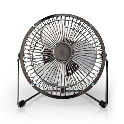 Mini ventilador de metal | Diámetro de 15 cm | Fuente de alimentación USB | Metal
