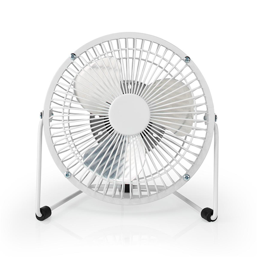Mini Ventola in Metallo | Diametro di 15 cm | Alimentazione USB | Bianco