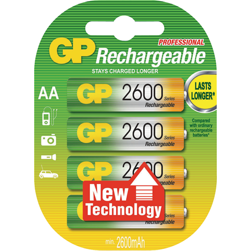 NIMH recargable AA 1.2 V 2600 MAH 4 BLISTA